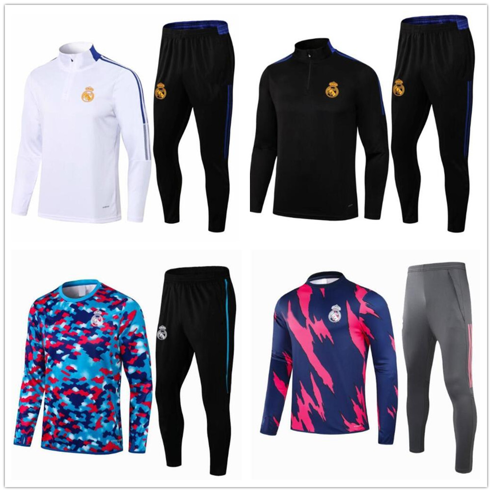 

21 22 Real Madrid Long sleeve tracksuit jacket survetement 2021 2022 ALABA HAZARD BENZEMA ASENSIO MODRIC MARCELO VALVERDE football jackets soccer training suit, As pic