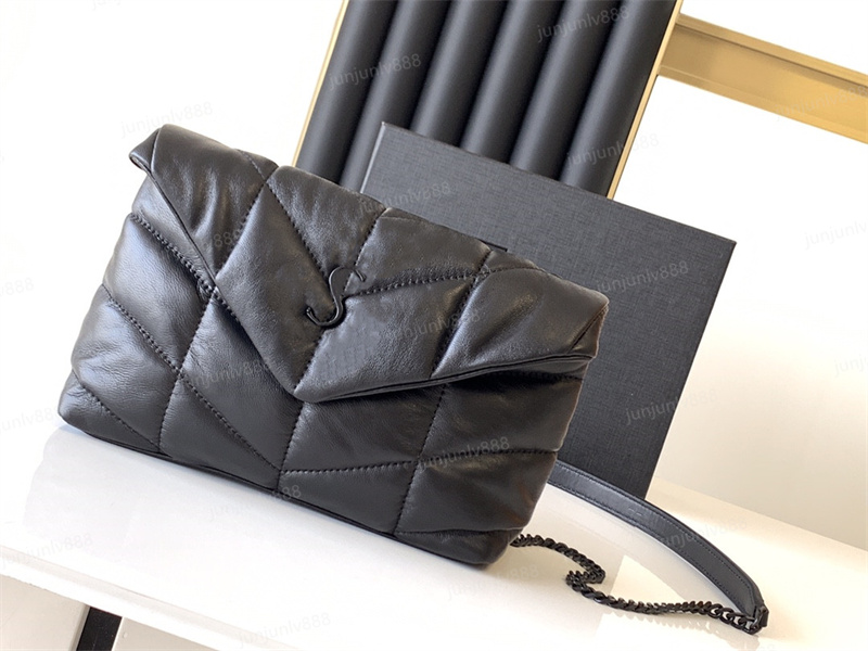 

2021luxurys designers bags LOULOU womens quilted shoulder bag fashion chain genuine leather crossbody bag handbags purses black handbag, Size: 23 * 15.5 * 8.5 cm