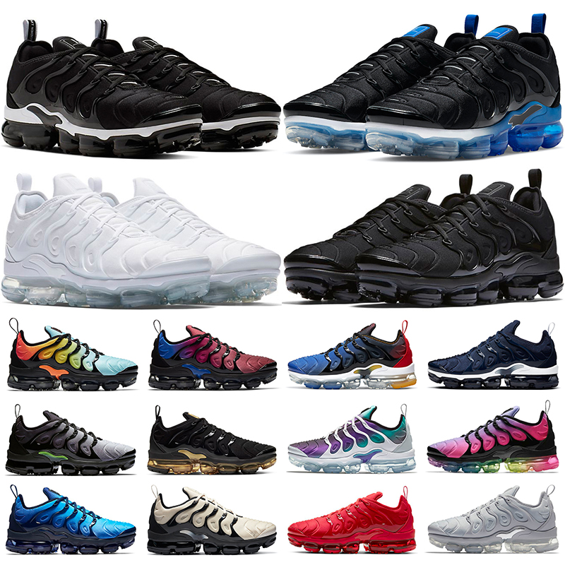 

TN Plus Running Shoes Men Women Triple White Black Royal Midnight Navy Red Cool Grey Bleached Aqua Mens Womens Trainers Sport Sneakers