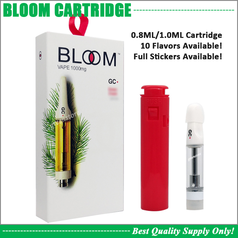 

Wholesale Bloom Cartridge Big Chief 1.0ML Pyrex Glass Tank Ceramic Coil Thick Oil 510 Vape Atomizer Abx Cart