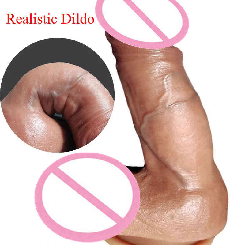 Realistic Dildo Skin Feeling Big Dick G Spot Stimulate Soft Silicone Penis Females Masturbation Adult Lesbian Sex Toys For Women-image-744310358