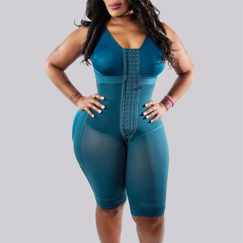 

Women Postoperative Shapewear Corset Faja Colombianas Full Body High Compression Bra Waist Trainer Modeling Strap 211216, Sleevelesspur