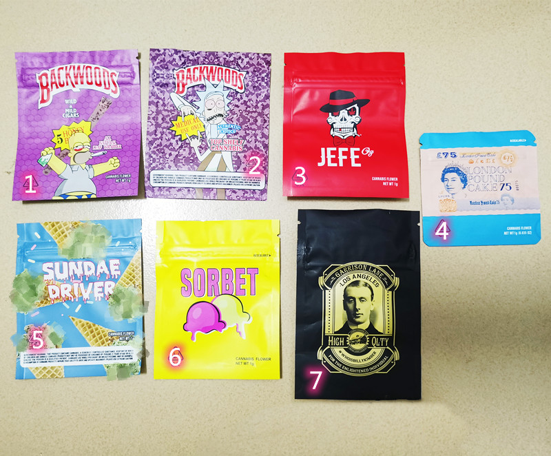 

smll mylar bag 1g zipper backwoods sorbet jefe london pound cake billy kimber garrison lane sundae driver edibles packaging custom your own