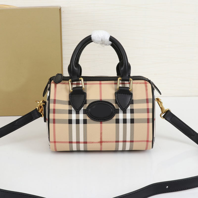 

Plaid Pillow Bag Women Handbags Cross Body Bags High Quality Cowhide Genuine Leather Polishing Hardware Patchwork Color Zipper Purse
