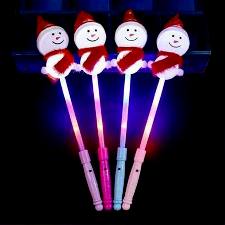 

DHL Led Party Magic Wand Glow Stick Flashing Concert Holiday Decor supplies For Home Snowman Sticks Christmas toys