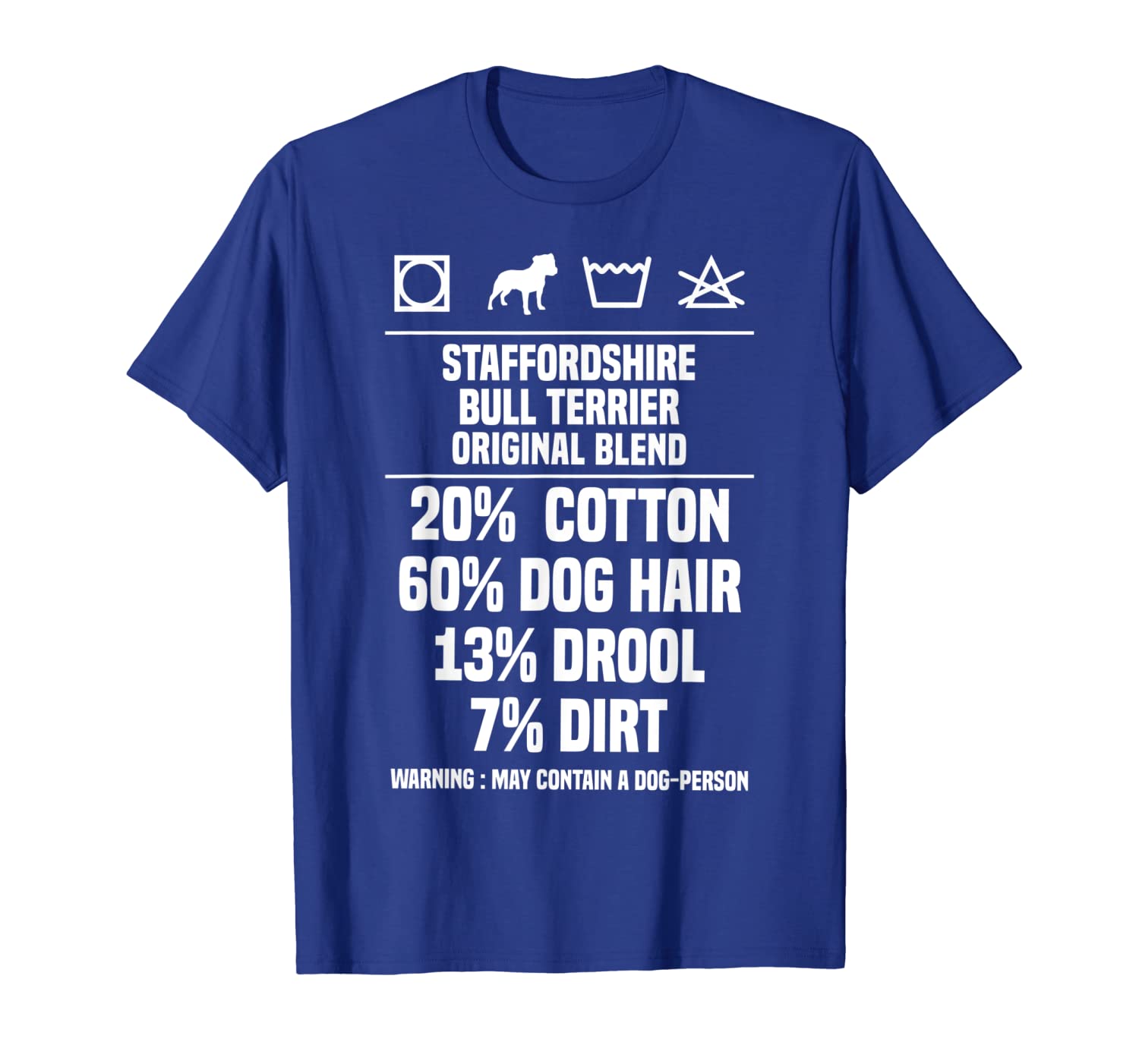 

funny staffordshire bull terrier t-shirt dog gift, White;black