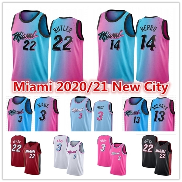 

09men's pink edition miami\r2021 tyler herro jimmy 22 butler dwyane 3 wade bam 13 ado heat\rcity blue edtion basketball jerseys, Black