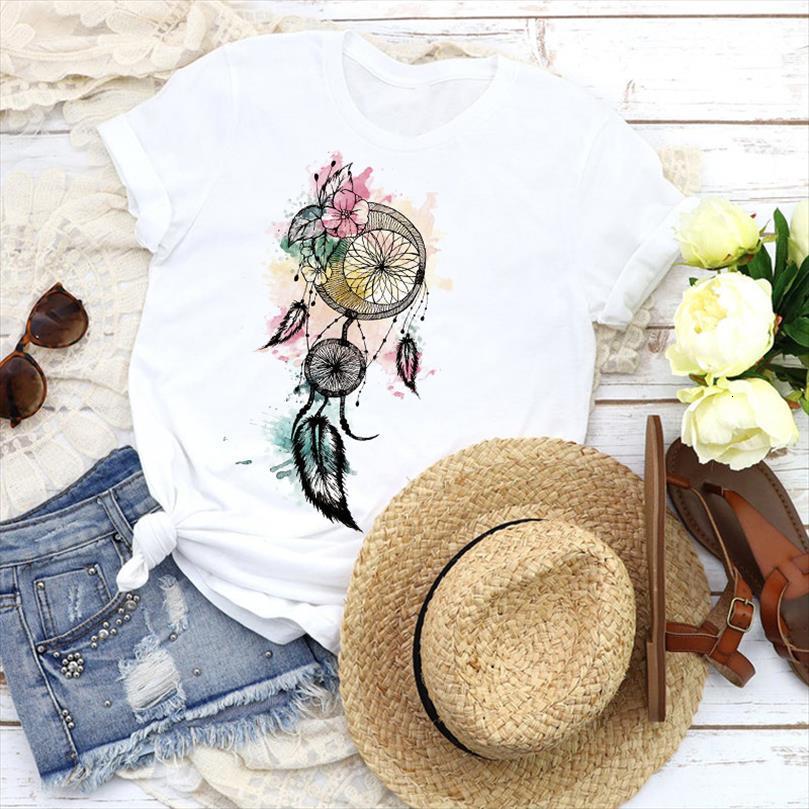 

men graphic floral flower dream t shirt web feather lady 90s fashion tees print clothing female mens, White;black