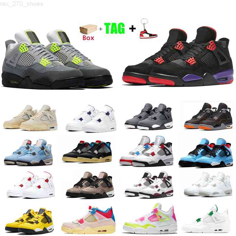 

Lemon Venom basketball shoes 4 university blue 4s jumpmen Paris fire red Pure Money men mens sneakers pine green metallic orange SE neon sports trainers, #19 customize 40-47