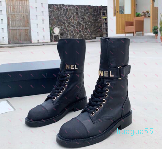 

Brand boots Ladies calf black casual fashion sport Boot fit for four Seasons mountaineering Martin luxury designer shoes 3161
