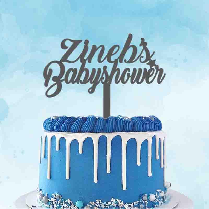 

Other Event & Party Supplies Personalized Babyshower Cake Topper Private Custom Baby Name Gold Silver For Shower Decoration