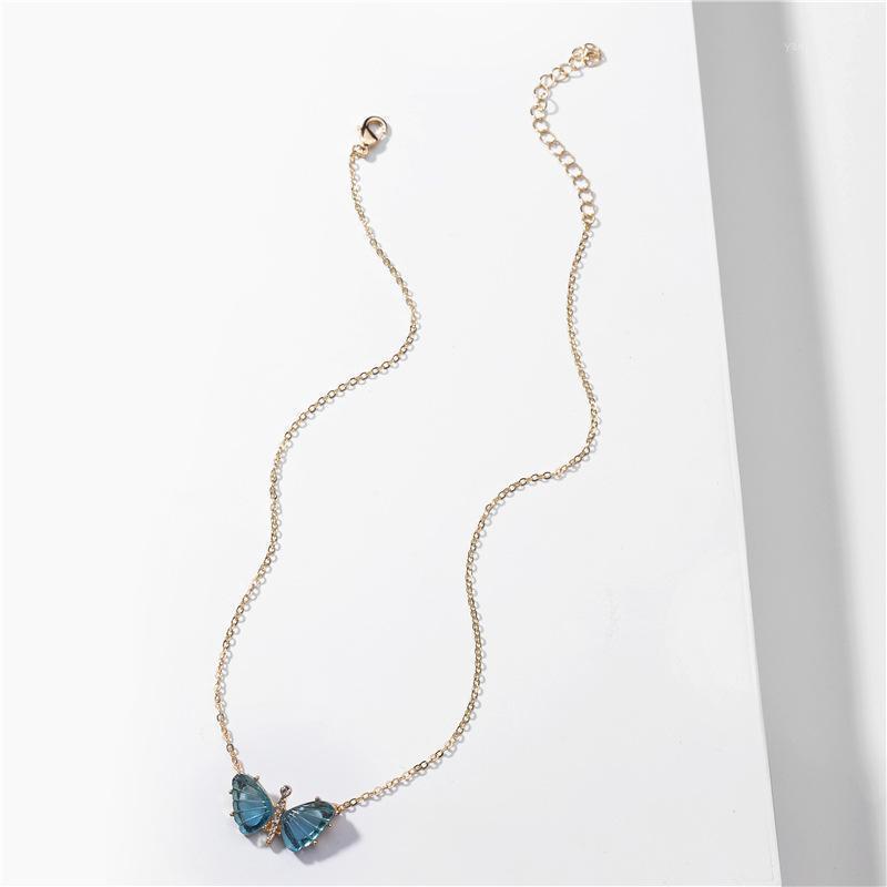 

Summer Delicate Dainty Necklace-Colorful Acrylic Butterfly Pendant Necklaces For Women1