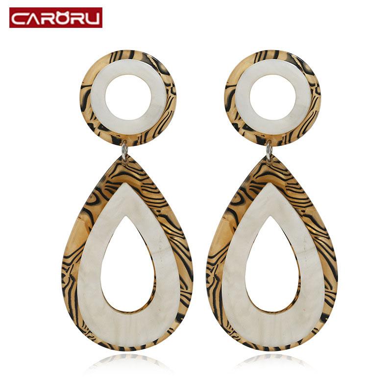 

Dangle & Chandelier CARORU Europe And United States Exaggerated Drop-shaped Hypoallergenic Oorbellen Pendientes Mujer Moda 2021 Earrings For, Silver