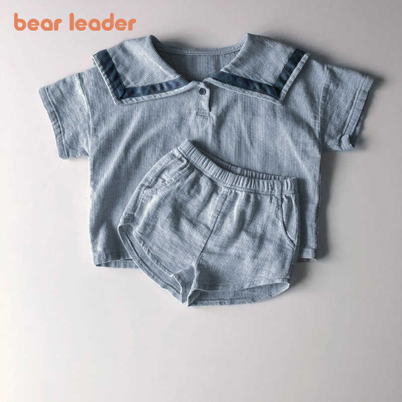 

Bear Leader Baby Girls Casual Clothes Sets Fashion Toddler Short Sleeve T-Shirt And Shorts Outfits Casual Preppy born Suits 210708, Ah6147light blue