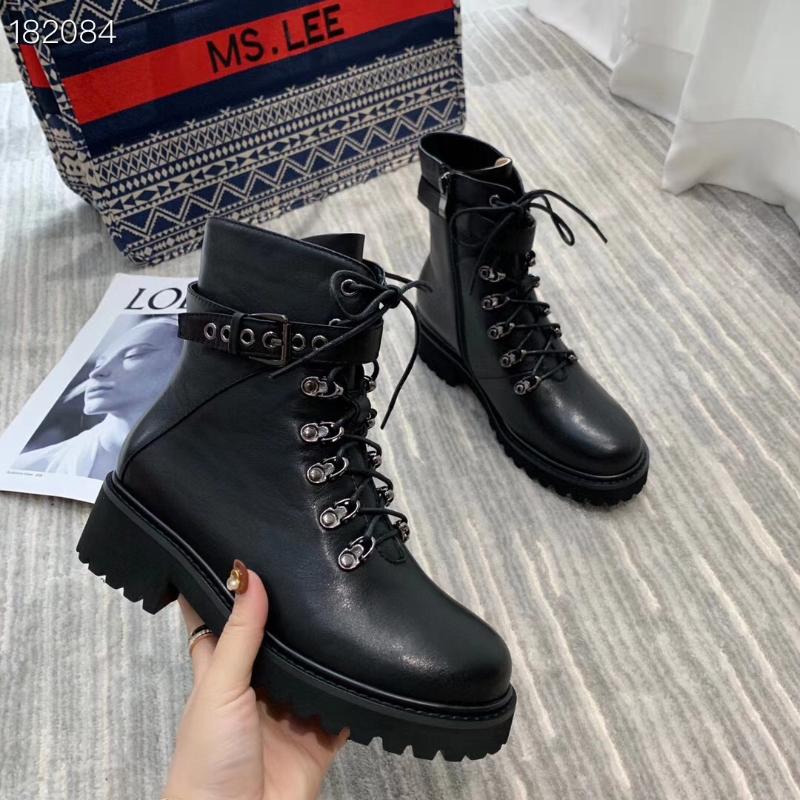 

Boots Light Luxury Style Ankle Soft Cow Leather Flat Platform Handsome Women Shoes Thick Bottom Short Booties Size34-40, Black