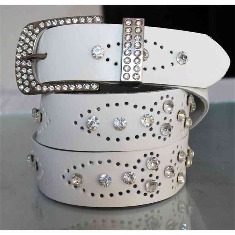 

Designer belts 2023 Women's leather Rhinestone full diamond belt versatile casual fashion buckle women's trousers belt