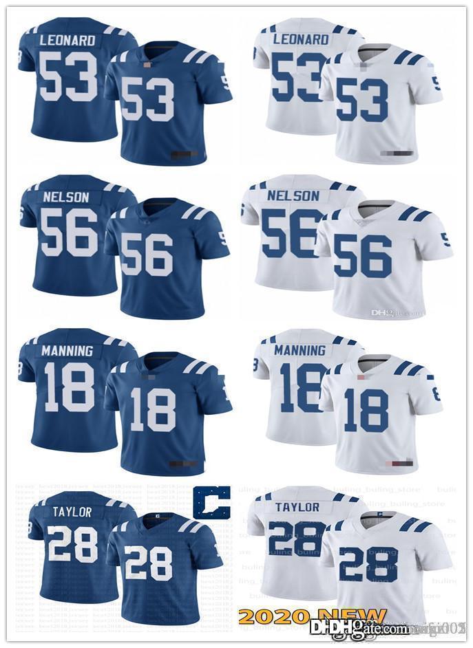 

Mens Womens Youth Indianapolis Colts 56 Quenton Nelson 28 Jonathan Taylor 53 Darius Leonard 18 Peyton Manning Football Jerseys, Black;red