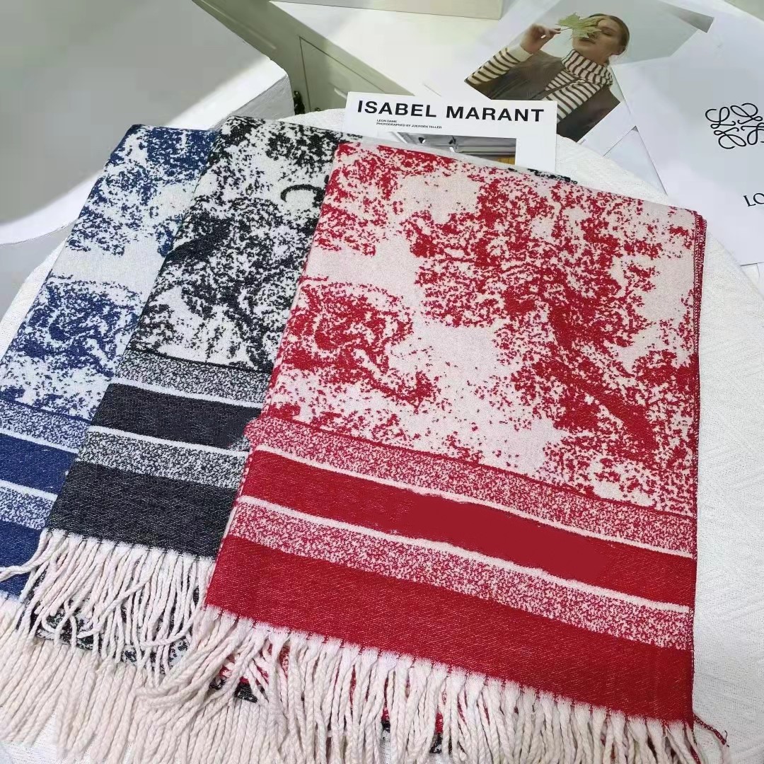 

Design Men and Women winter scarves ladies Shawls Big Letter pattern wool Landscape animal Print 70cm X 180cm