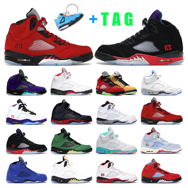 

5s basketball shoes jumpman 5 mens trainer Raging Red Alternate Grape Top 3 Hyper Royal sports sneaker Athletic outdoor fashion, 12 hyper royal
