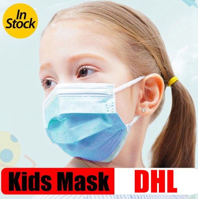

Kids child Disposable face masks 3 Layers Mask blue Cotton Mouth Face Masks Non-Woven Mask Anti-Dust boy Mask