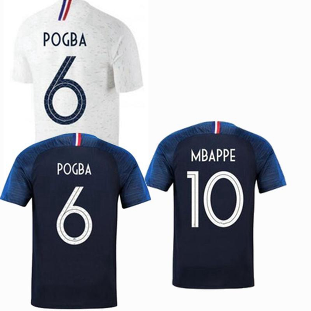 

Retro 2018 2019 World classic PAVARD BENZEMA Soccer jersey COMAN KIMPEMBE VARANE KANTE MBAPPE GIROUD GRIEZMANN FRANCE 18 19 Football shirts, 2018 2stars home+chest