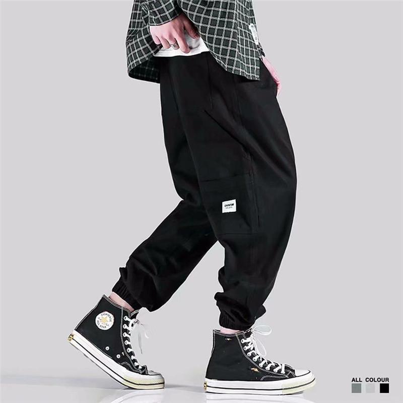 

Men' Pants Camouflage Black Streetwear Jogging Men Harajuku Spring Hip Hop Cargo Korean Style Trousers Oversized Techwear Joggers, Black 1