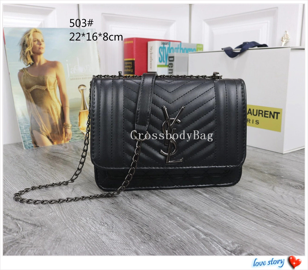 

2020 sale classic trend ladies shoulder bag fashion messenger bag high quality printing portable wallet gift packagingc ySL, Red;black