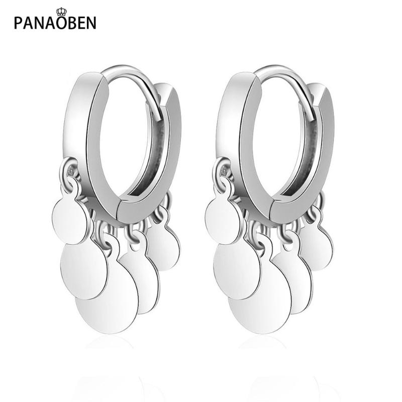 

Hoop & Huggie PANAOBEN Trendy 925 Silver Color Tassel Earing Engagement Pendant Trend Earrings For Women Accessorie Jewelry Gift Cute