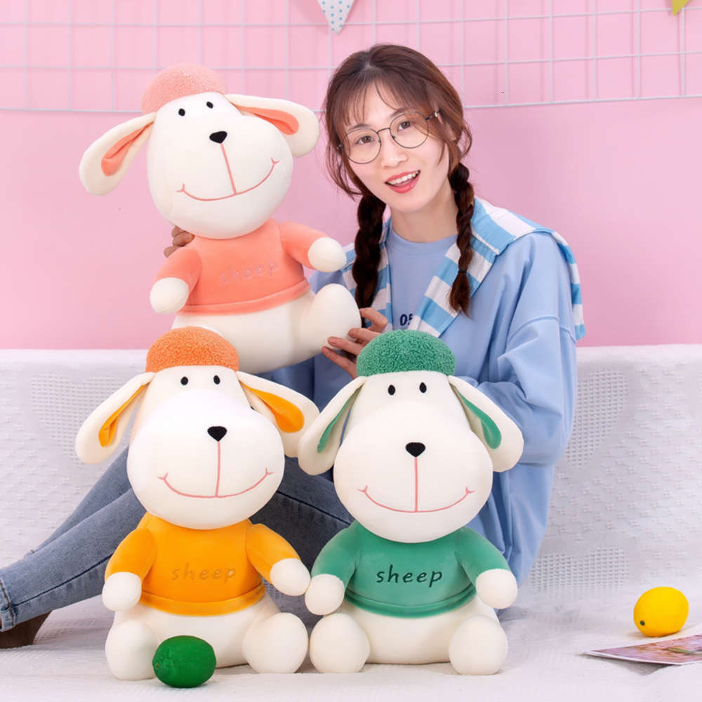 

Baker lamb plush toy doll cute bed sleeping pillow children's gift, Blue