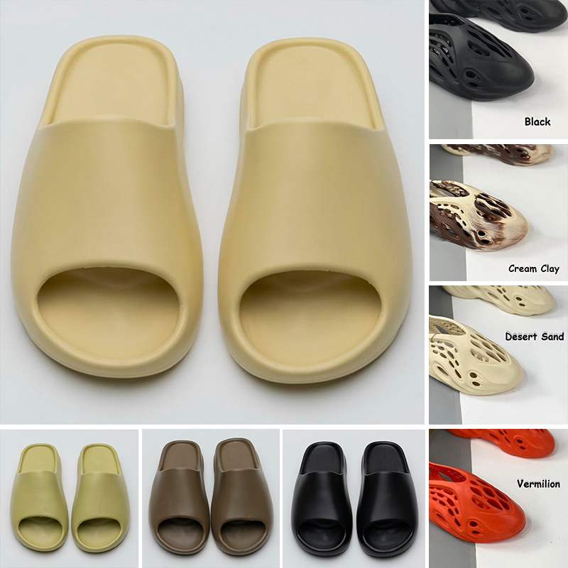 

With Box Slides Slippers Mens Slide Sandal Vermillion MXT Moon Gray MX Cream Clay Sand Grey Men Women Ochre Mineral Blue Triple Black Designer Sandals Slipper Scuffs, Pay for box