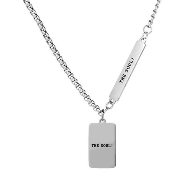 

Chains Stainless Steel Minimalism Hip Hop Men Long Chain Pendant Necklace Rectangle The Soul Necklaces Jewellery Gift For Him