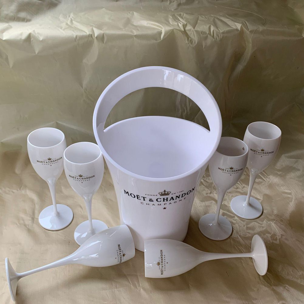 

Champagnes Wine Glasses 175ml 6*20*7cm Plastic Wine-Glasses Party & Wedding Decoration White Champagne Glass Moet Chandon Wine- Glasses-