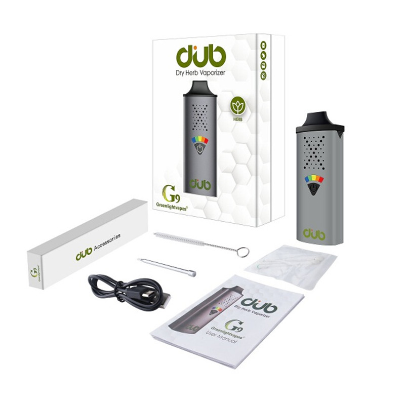 

Authentic GreenlightVapes G9 DUB Vaporizer Kits for Dry Herb 1100mAh Herbal Vape Pen with Type C USB Charging Haptic Feedback Wholesale In Stock
