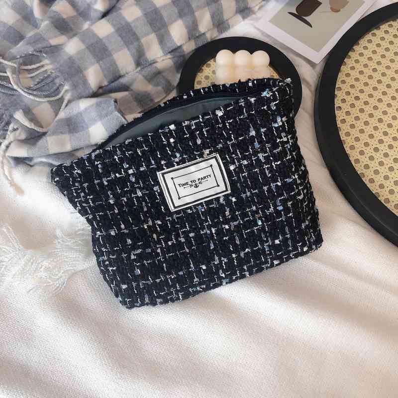 

large women cosmetic bag canvas waterproof zipper make up bag travel washing makeup organizer beauty case