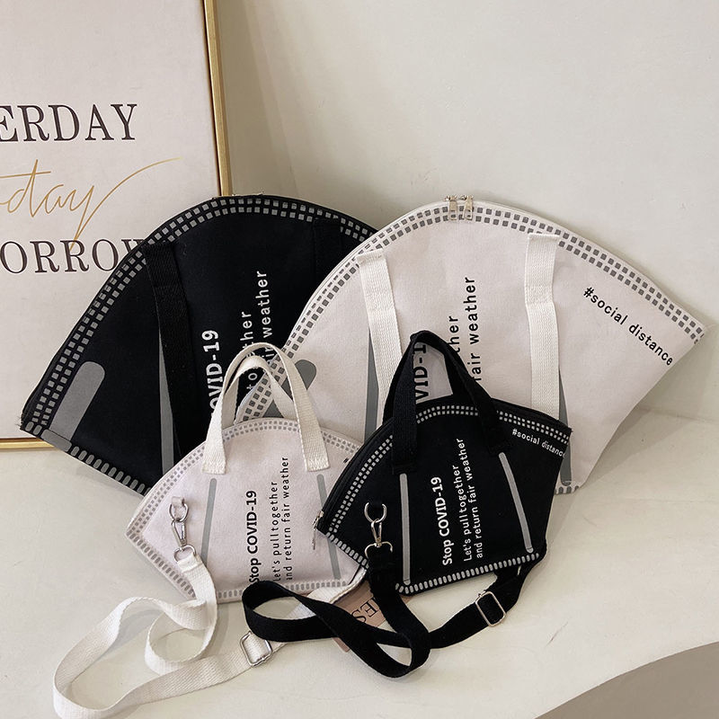 Women Handbag Canvas Bags Cross Body Messenger Shopping Cosmetic Fashion Mask zipper Crossbody shoulder bag woman Clutch Handbags Purses