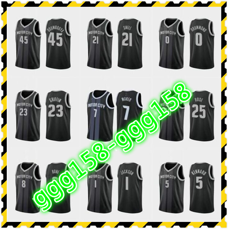 

Print Men's Women kids Any player Derrick Rose Blake Griffin Luke Kennard Christian Wood Navy Motor Black Custom Basketball Jersey