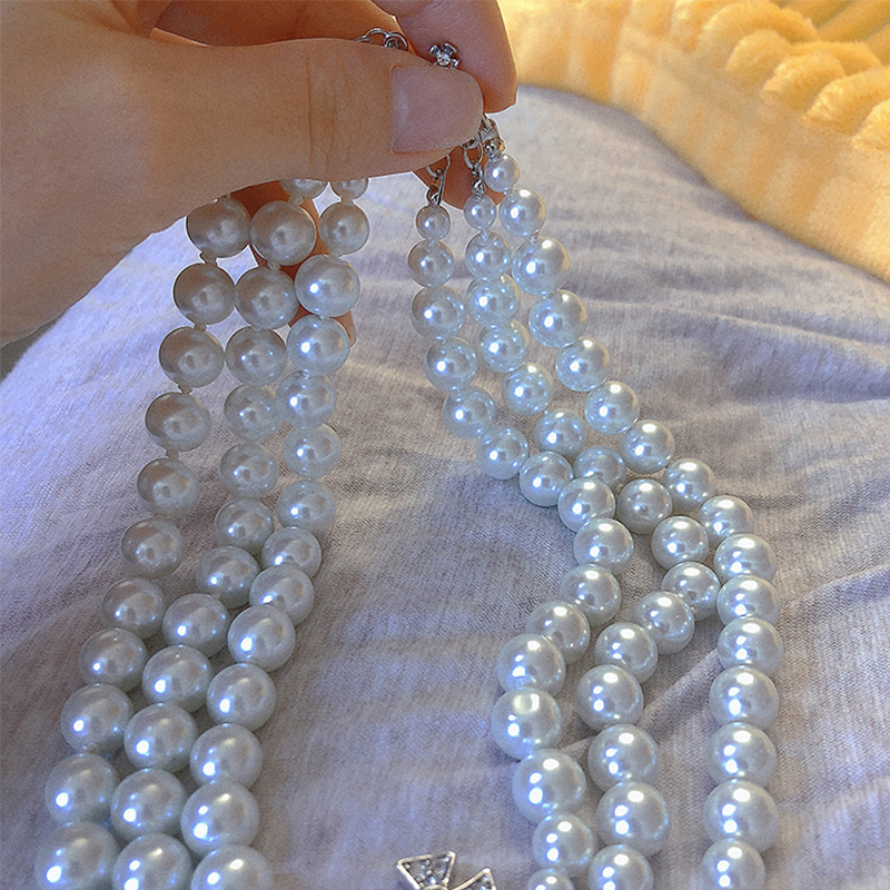 

Ins Hot Fashion Crystal Saturn Pendant Necklace Cristal Naszyjnik Pearl Choker Necklaces For Women Wedding Fine Jewelry Girls
