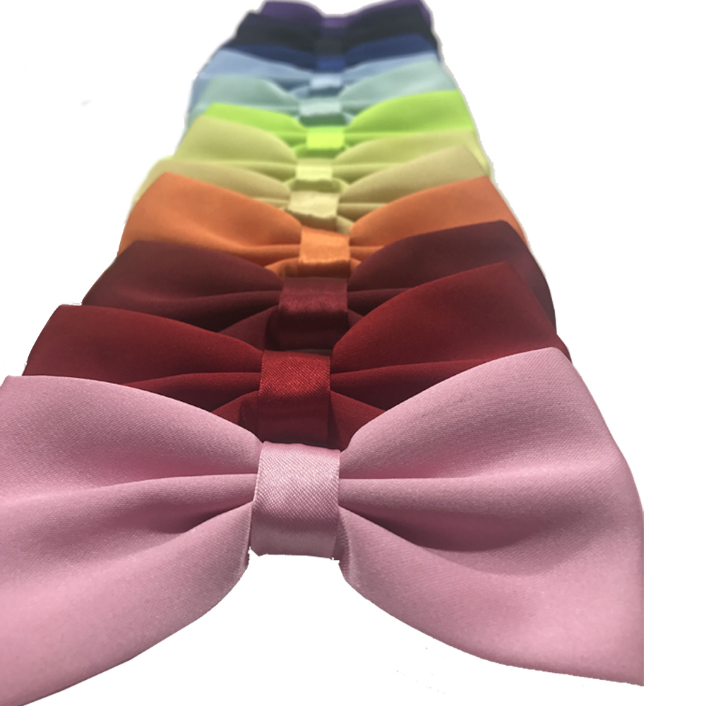 

Men Bow tie Solid Fashion Skinny Bowties Black Bowtie Gold Bow Tie Red Green Pink Blue White Classic Bowties Men