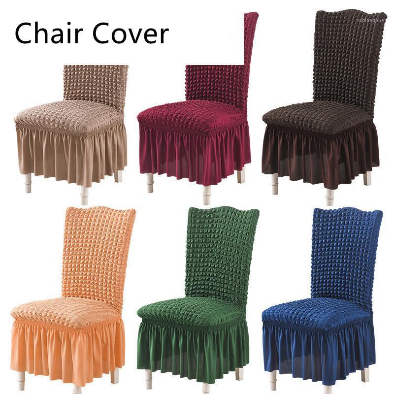 

Removable Pompom Cases Chair Cover Dining Elastic Covers Spandex Stretch Office Case Textile Decor