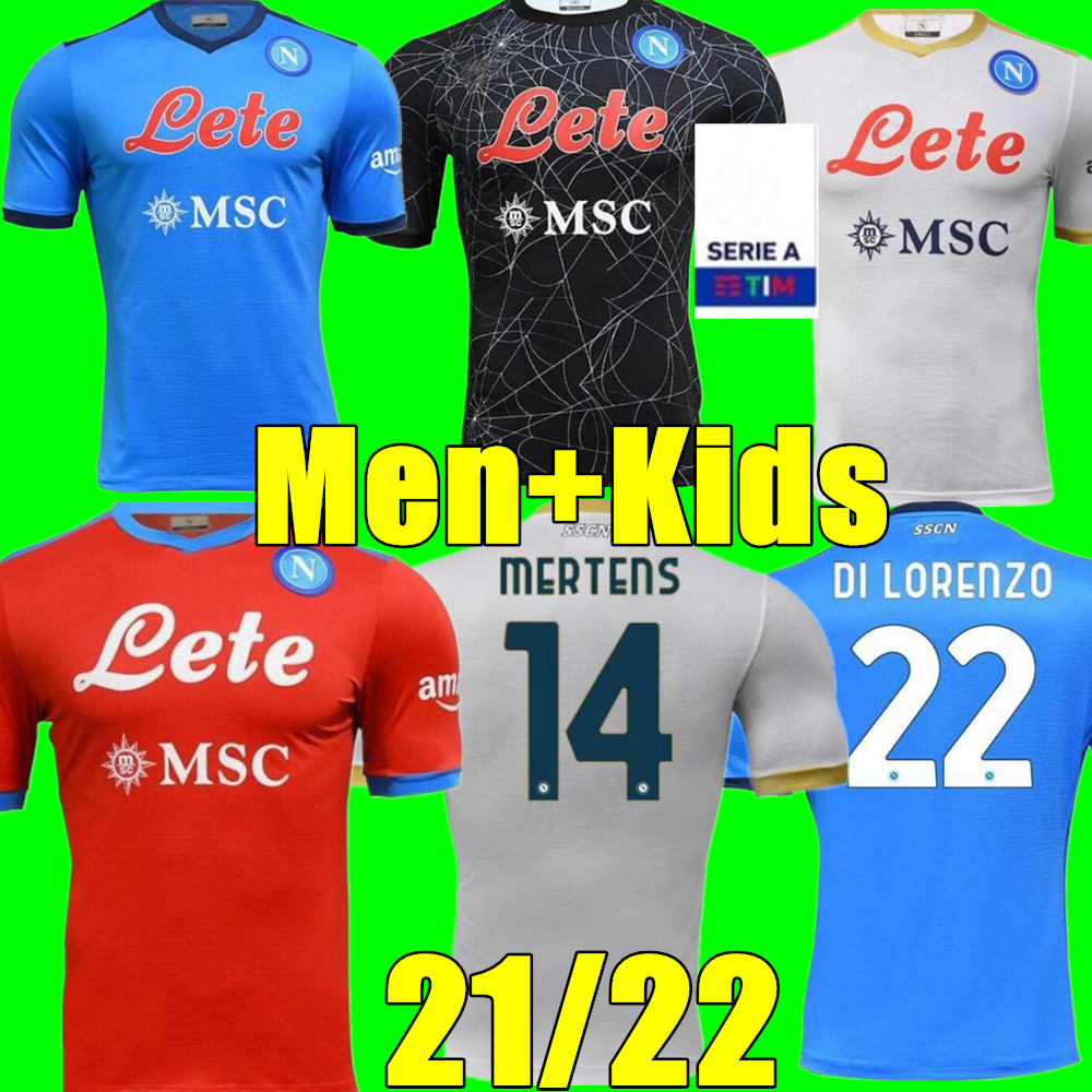 

2021 2022 Napoli Soccer Jerseys Halloween Burlon MARADONA Maglietta da calciatore OSIMHEN INSIGNE 21 22 SSC Naples MAGLIA MERTENS adult Men Kids Kits Football Shirt, Adult 3rd+league patch