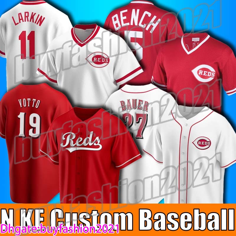 

Reds 19 Joey Votto Cincinnati Johnny Bench Eugenio Suarez Jersey Pete Rose Barry Larkin Jerseys Luis Castillo Nick Castellanos Senzel zxxc, Blue;black