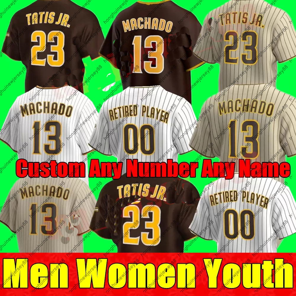 

2021 Men Women Youth Baseball Jerseys 23 Fernando Tatis Jr. 13 Manny Machado 9 Jake Cronenworth 19 Tony Gwynn 29 Dinelson Lamet jersey, As shown in illustration9