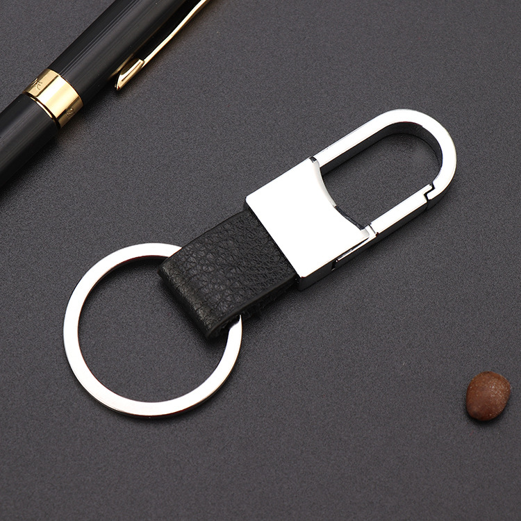

Men Style Black Brown PU Leather Key Chain Car Keychain For Promotion Gift