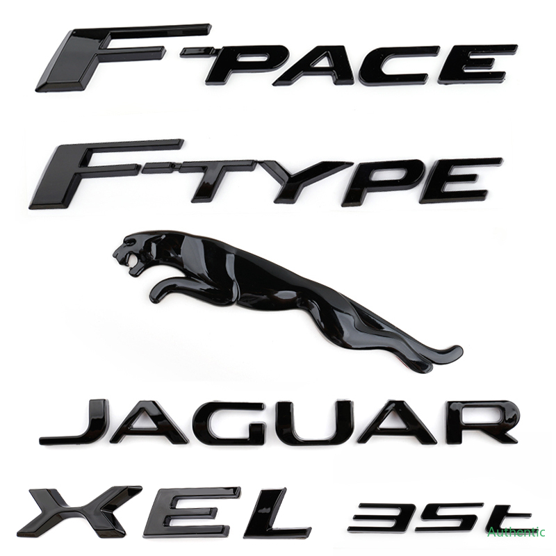 

Car Styling 3D Car Sticker 3.0 5.0 V6 V8 XE XF XJL Letter Rear Emblem Badge for Jaguar EPACE F PACE F-TYPE Accessories, Black