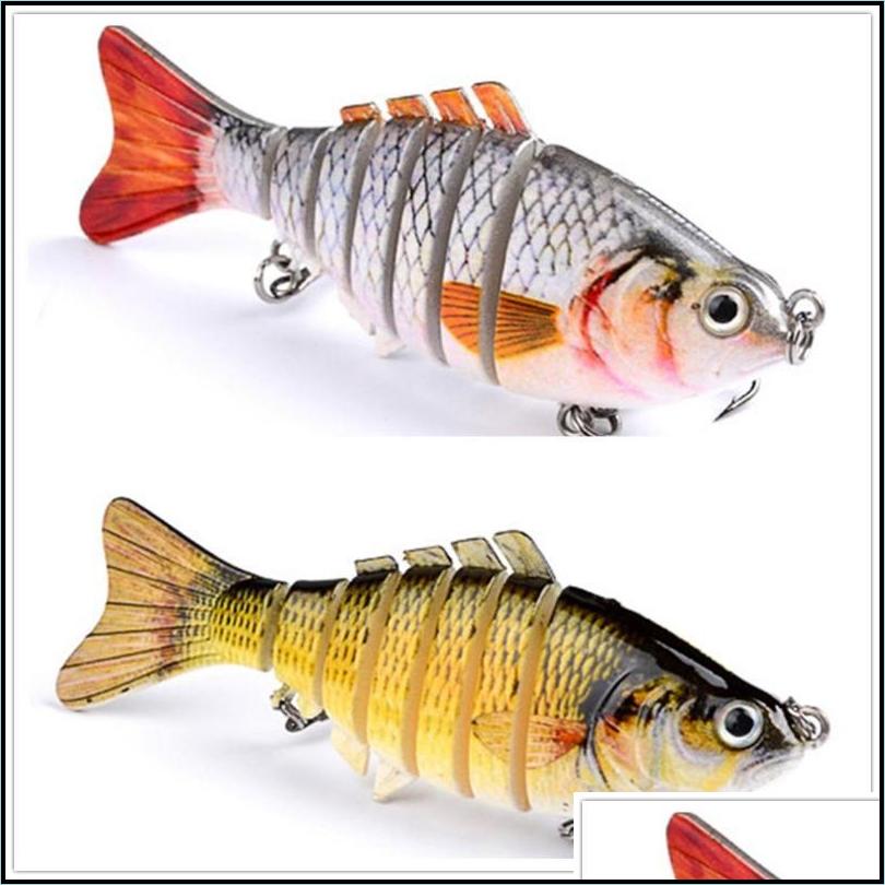 

Fishing Sports & Outdoorsfishing Aessories 1Pcs Baits Trolling Swim Minnow Wobbler Mti-Section Hard Bait100Mm15G Artificial Crankbait Jerkba