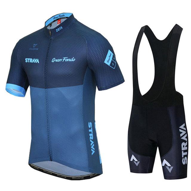 

Racing Sets STRAVA Bike Team Jersey 2022 Men Cycling Set Summer MTB Bicycle Wear Clothing Maillot Ropa Ciclismo, Black;blue