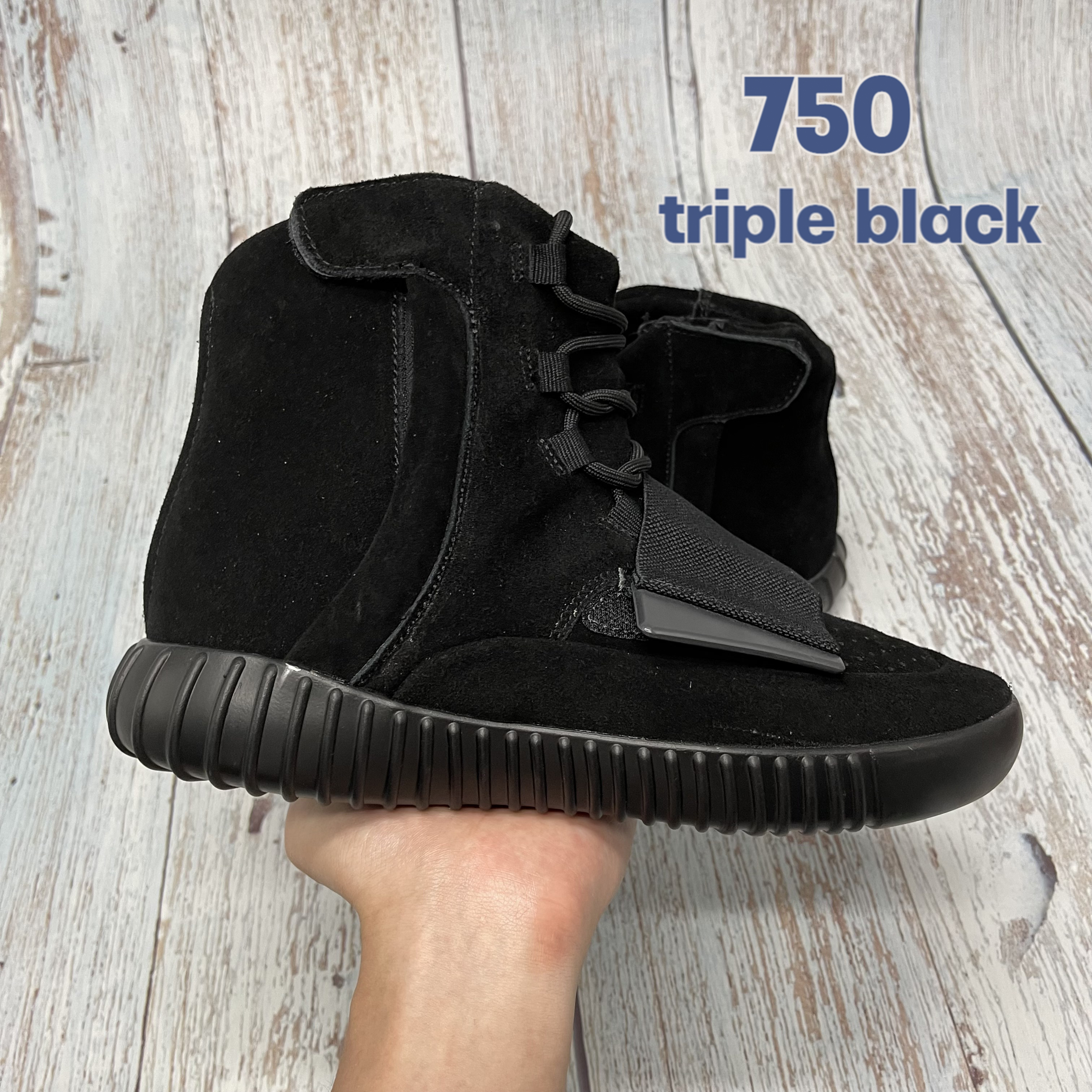 

2021 Luxury 750 men high basketball shoes OG triple black Grey gum fashion top mens designer sneakers trainers US 7-11.5, 05# bubble wrap packaging