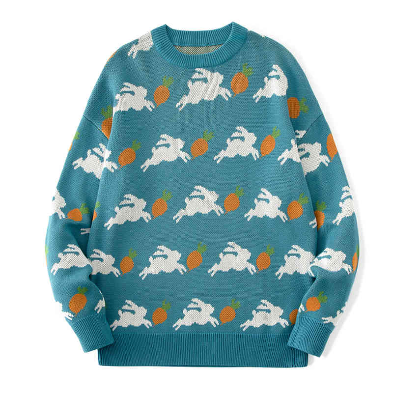 

Women' Sweaters Men' hosiery knitted or crocheted long-sleeve sweater with harajuku tightrope from men' cartoons around the neck CWQ1, 1# shoe box