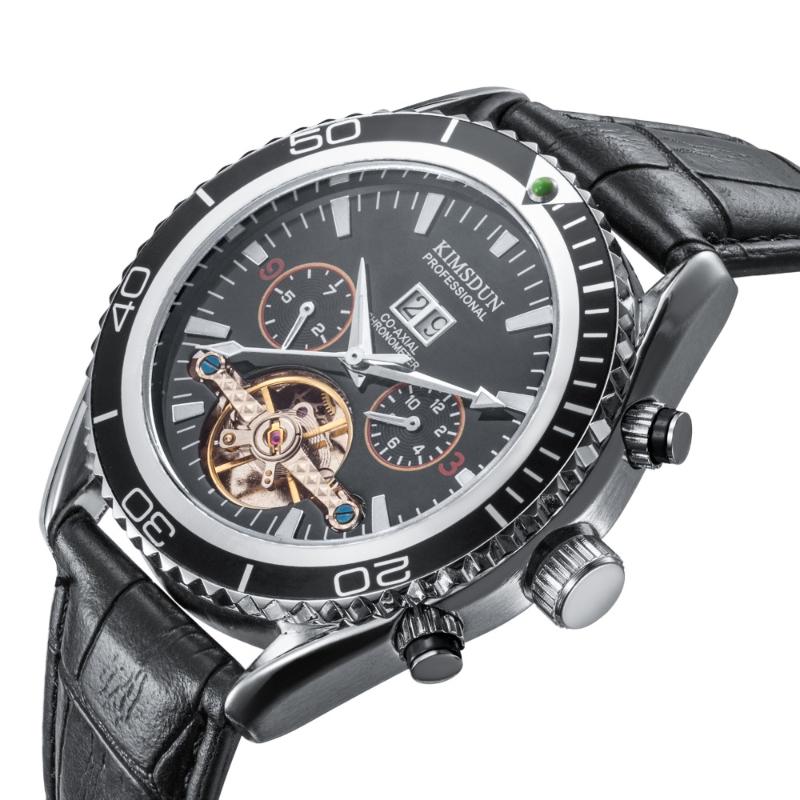 

Wristwatches KIMSDUN Top Brand Fashion Luxury Sports Astronaut Automatic Mechanical Men's Watch Luminous Leather Strap Casual Gift Clock, K-813-1