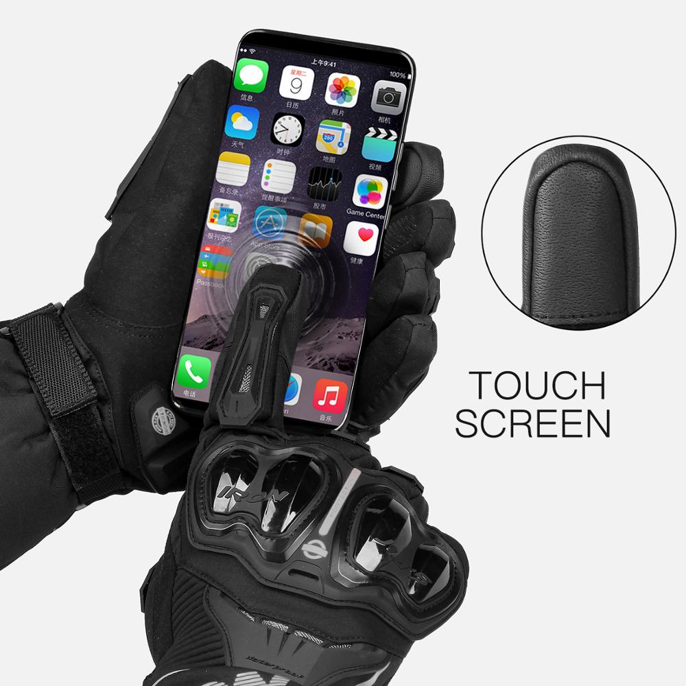 

IRON JIAS Motorcycle Gloves Winter Waterproof Windproof Touch Screen Moto Protective Gear Motocross Motorbike Riding Glovesg